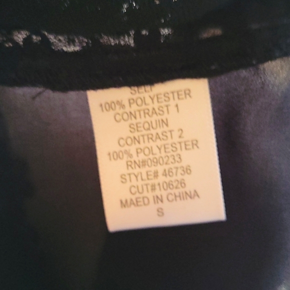 KIRRA SLEEVELESS BLACK DRESSY BLOUSE WITH SEQUINS - Picture 10 of 12